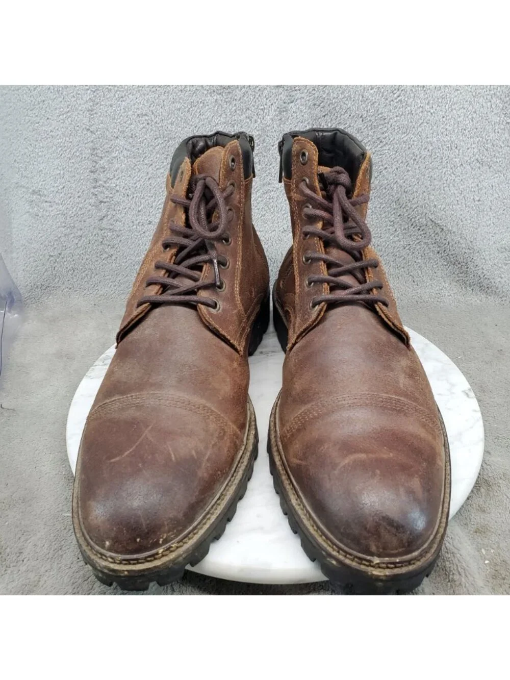 Flag Ltd Shoes Mens Size 10 Marsen Brown Leathe Cap Toe Hiker Boots Boots *Read*